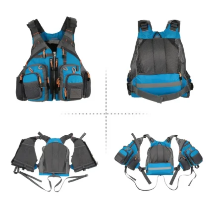 Fishing Life Vest Breathable Swimming Life Jacket Outdoor Sport Safety Waistcoat Professional Vest Multi Pocket Buoyant 1