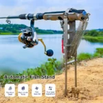 Fishing Rod Ground Holder Base Downhill Automatic Cane Support Stand Fish Pole Folding Holder Suitable Lakes 1