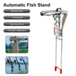 Fishing Rod Ground Holder Base Downhill Automatic Cane Support Stand Fish Pole Folding Holder Suitable Lakes 4