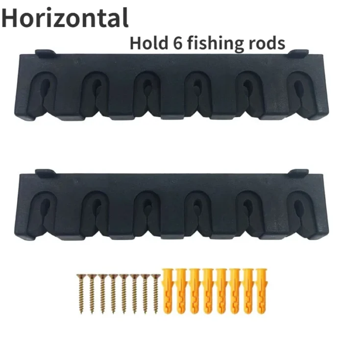 Fishing Rod Holders 6 8 Rod Rack Vertical Pole Holder Wall Mount Modular For Garage Fishing 4