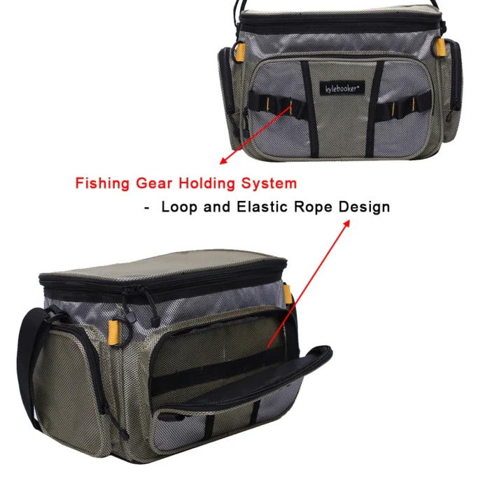 Fishing Tackle Box Storage Bag Soft Sided Saltwater Resistant Multi Purpose Fishing Gear Bags 5