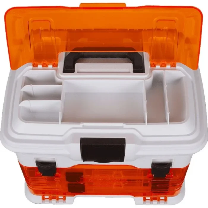 Flambeau Outdoors T4p Pro Multi Loader Fishing Tackle Box White Orange 33 5 Inches Long Plastic 2