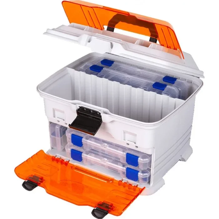 Flambeau Outdoors T4p Pro Multi Loader Fishing Tackle Box White Orange 33 5 Inches Long Plastic 3