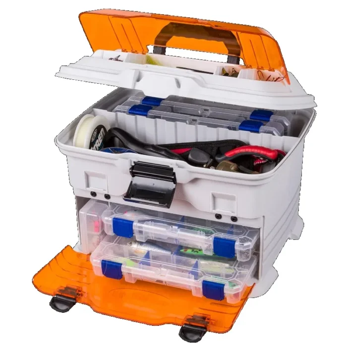 Flambeau Outdoors T4p Pro Multi Loader Fishing Tackle Box White Orange 33 5 Inches Long Plastic 4