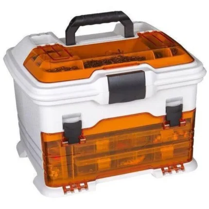 Flambeau Outdoors T4p Pro Multi Loader Fishing Tackle Box White Orange 33 5 Inches Long Plastic