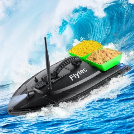 Flytec Fishing Bait Boat 500m Remote Control Bait Boat Dual Motor Fish Finder 1 5kg Loading 1