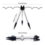 Foldable Fishing Rod Rest Base Load Bearing Telescopic Fishing Rod Bracket Holder Aluminum Fishing Pole Support 4