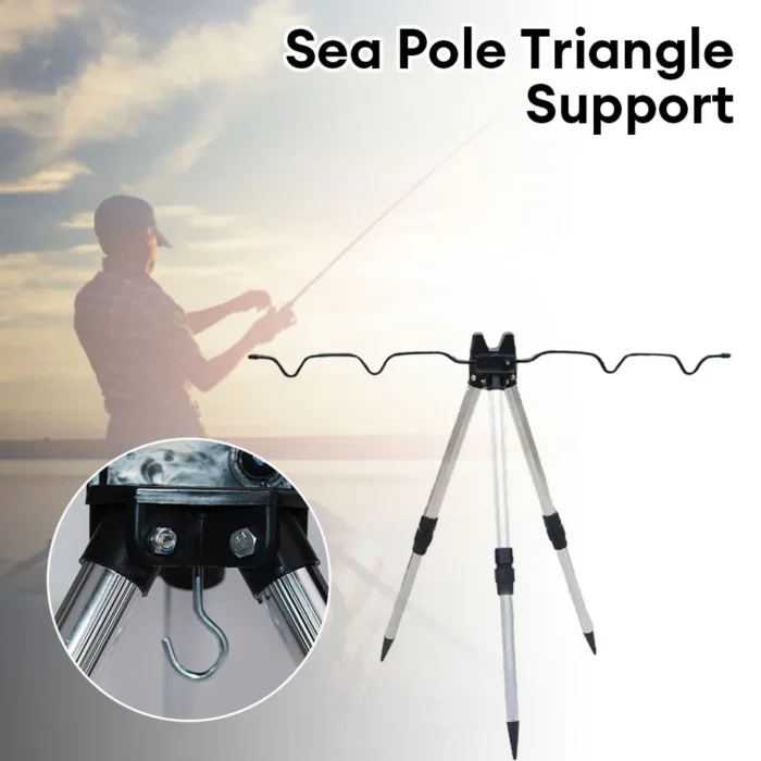 Foldable Fishing Rod Rest Base Load Bearing Telescopic Fishing Rod Bracket Holder Aluminum Fishing Pole Support