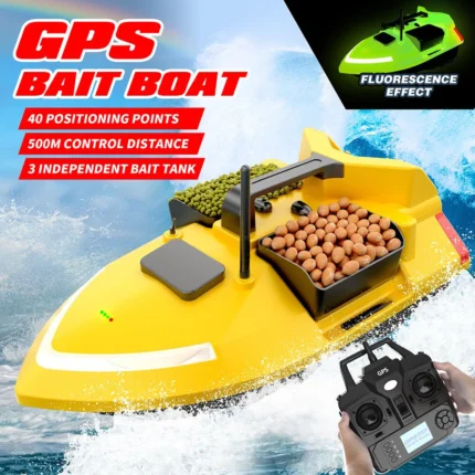 Gps Fishing Bait Boat 500m Remote Control Bait Boat Dual Motor Fish Finder 2kg Loading Support 1