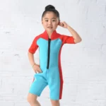 Girl Diving Suit 2 5mm Neoprene Wetsuit Kids Swimwear One Piece Short Sleeve Swimming Surfing Snorkeling 2