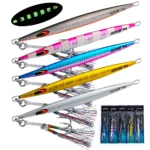 Goture 80g 160g 200g Jig Fishing Lure Set Fast Sinking Jigging Lure Double Hooks High Quality 4