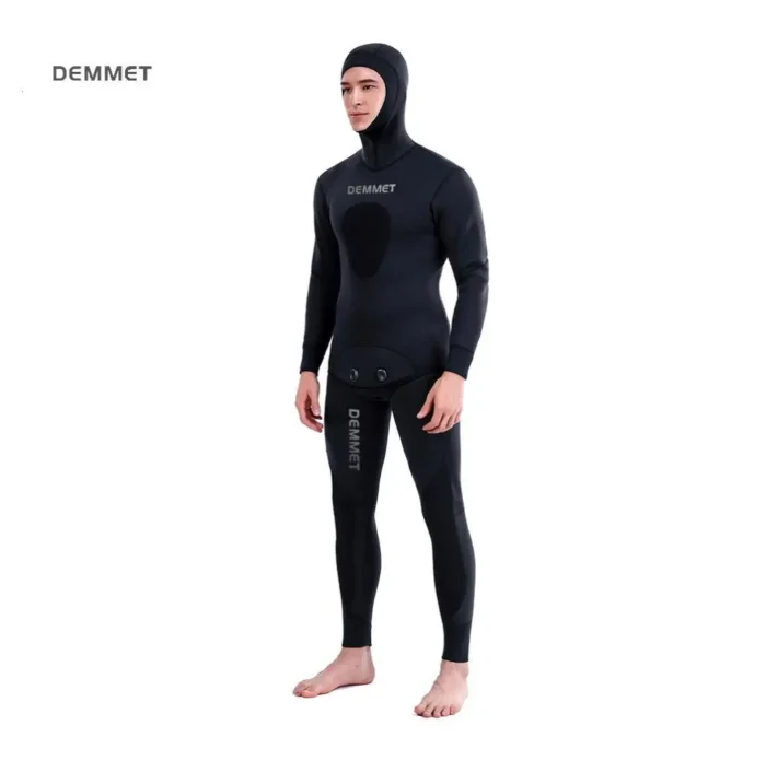Hot 3mm Camouflage Wetsuit Long Sleeve Fission Hooded 2 Pieces Of Neoprene Submersible For Men Keep 3