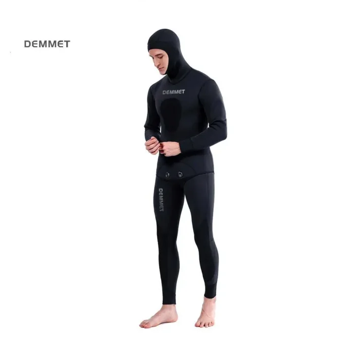 Hot 3mm Camouflage Wetsuit Long Sleeve Fission Hooded 2 Pieces Of Neoprene Submersible For Men Keep 5