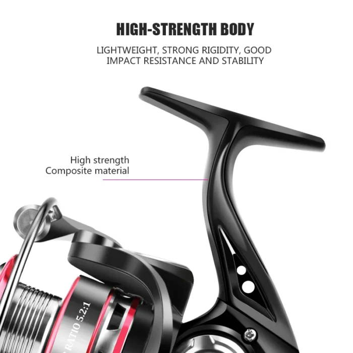 Huidiao Fishing Reel 500 800 Spinning Reel Stainless Steel Bearing Spinning Fishing Reel 8kg Max For 5