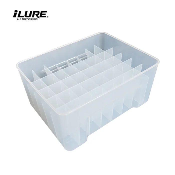 Ilure Large Capacity 40 Grid Fishing Tackle Box Organizer Storage Box Wood Shrimp Squid Bait Carp 2