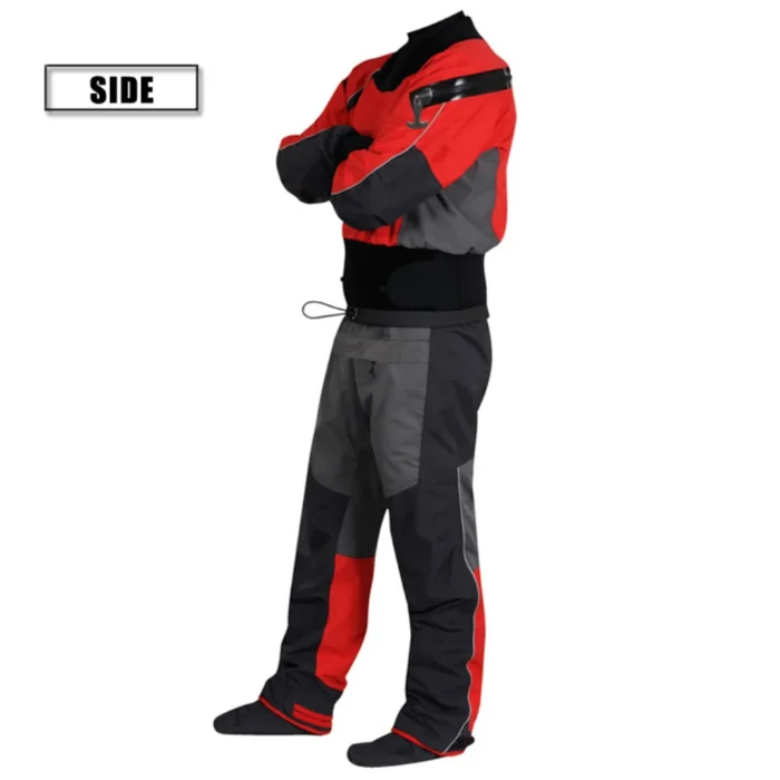 Kayak Dry Suit For Men 3 Layer Waterproof Fabric Drysuit With Latex On Neck And Wrist 1