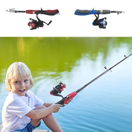 Kids Fishing Pole Set Fishing Rod For Children Child Telescopic Fishing Rods With Spinning Reel Baits