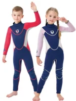 Kids Neoprene Wetsuit 3mm Boys Girls Full Body Wet Suits Keep Warm Teen Thick Swimsuit For