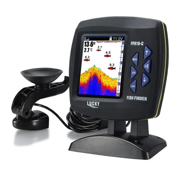 Lucky Ff918 C180s Wired Fishing Finder 540ft 180m Depth Sounder Fish Detector Monitor Echo Sounder For 3