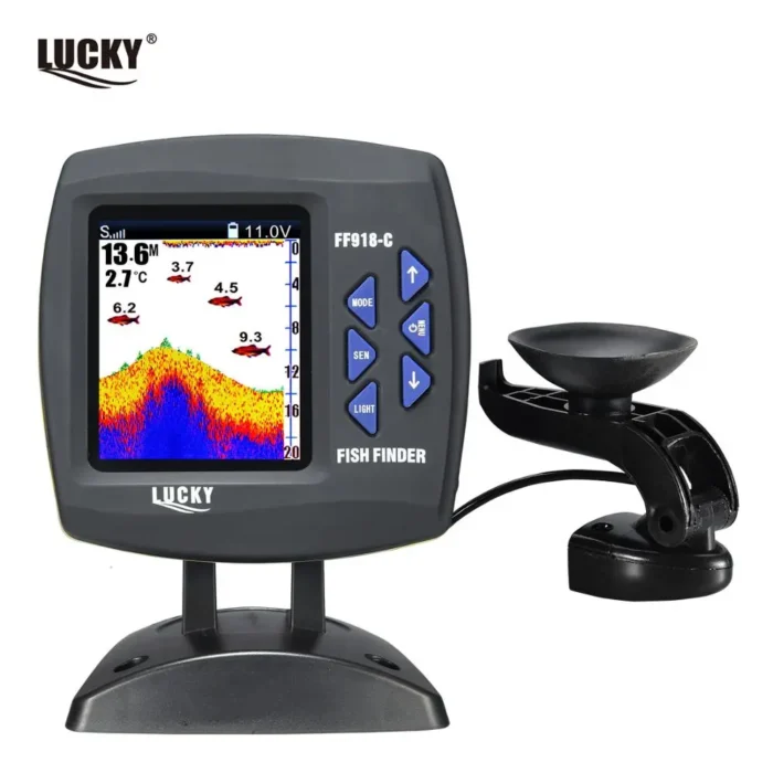 Lucky Ff918 C180s Wired Fishing Finder 540ft 180m Depth Sounder Fish Detector Monitor Echo Sounder For