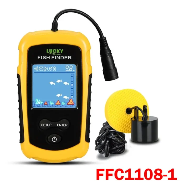 Lucky Rechargeable Fish Finder Ff1108 1cwla Ct Wireless Sonar Sensor Fishing Finder Color Display Max 45m 2