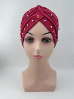 Ladies Silver Knot Knot Hijab Headband Cap Headwear Casual Street Women Muslim Indian Cap Muslim Islamic 3