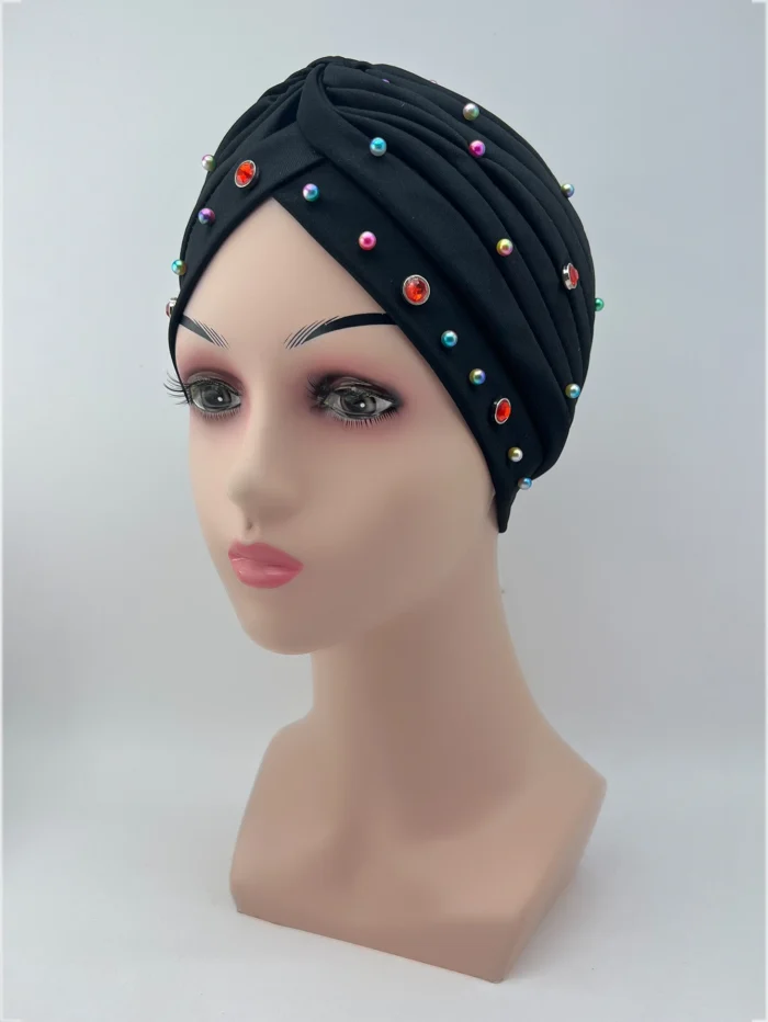 Ladies Silver Knot Knot Hijab Headband Cap Headwear Casual Street Women Muslim Indian Cap Muslim Islamic 4