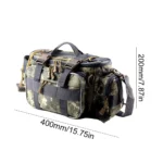 Large Capacity Fishing Tackle Storage Case Multiple Pockets Camo Tackle Bag Adjustable Buckle For Outdoor Travel 5