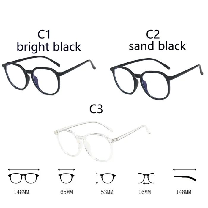 Large Square Frame Anti Blue Light Glasses Fashion Retro Men Women Computer Gaming Eye Protection Classic 5