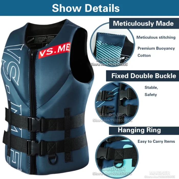 Life Vest For Adults Jet Ski Kayak Kitesurf Life Jacket Motorboats Wakeboard Raft Swimming Drifting Fishing 4