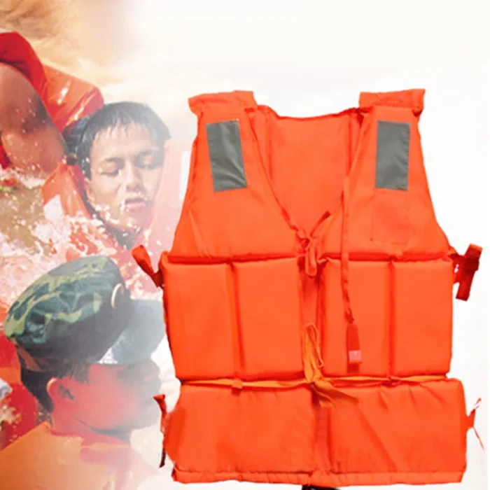 Lightweight Adult Nylon Foam Swimming Size With Sos Sport Durable Water Life Jacket Supplies Adjustable Life 5