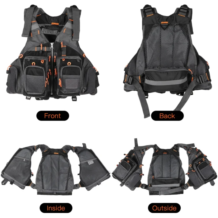 Lixada Padded Fishing Life Vest 209lb Bearing Life Safety Jacket Swimming Sailing Waistcoat Vest Floatation Floating 4