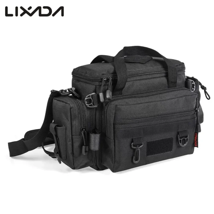 Lixada Waterproof Fishing Bag 40 15 22cm Large Capacity Multifunctional Lure Fishing Shoulder Bag For Pesca