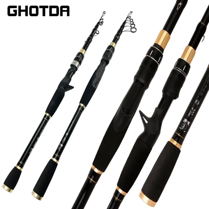 Long Casting Lure Fishing Rod 1 6m 1 8m 2 1m 2 4m Carbon H Power