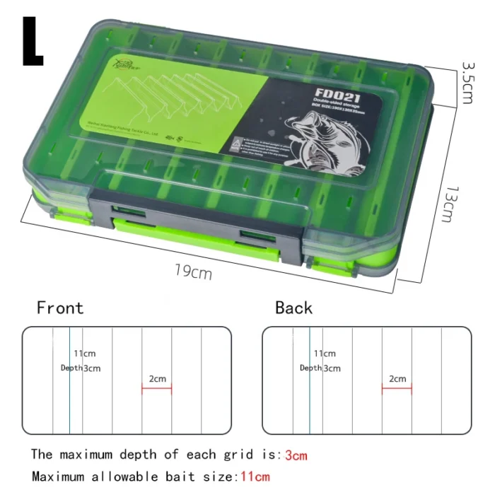 Lure Hook Storage Case Double Sided Fishing Tool Organizer Boxes Double Sided Fishing Tackle Box Fishing 3