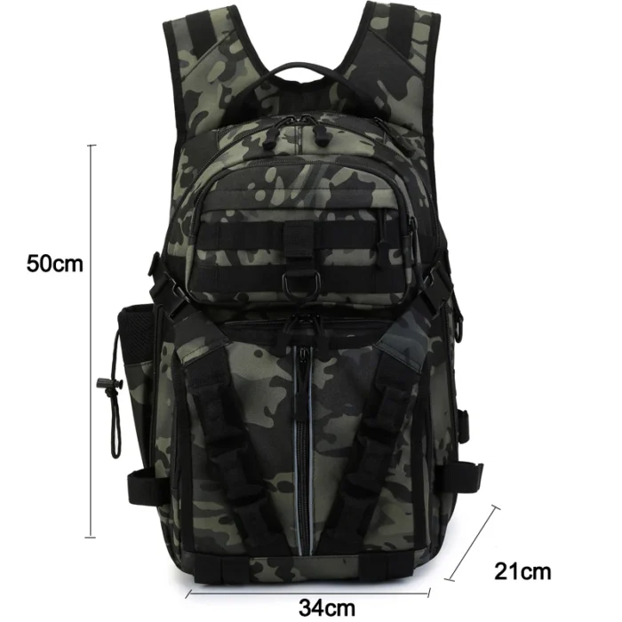 Men Fishing Lure Rod Box Bag Camping Climbing Backpack Hunting Multi Function Military Tactical Men Bags 5