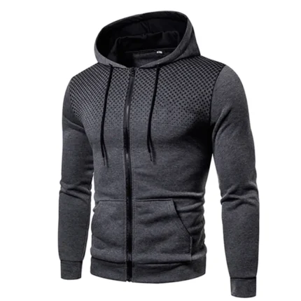 Men S Autumn Hooded Jacket Long Sleeved Pullover Hoodie Zip Up Cardigan Cotton Hooded Sweatshirt Coat