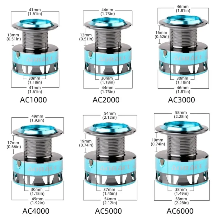 Metal Spool Spinning Fishing Reel Ac1000 6000 Series Fishing Wheel Reels 5 2 1 Fishing Tackle 3