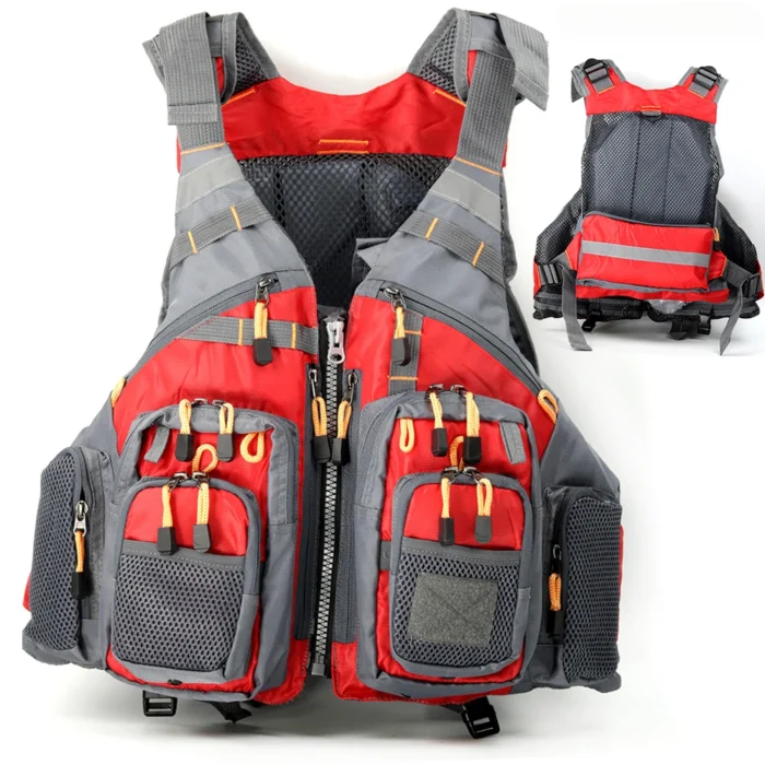 Multi Pocket Buoyancy Vest Sea Professional Portable Life Jacket Night Vision Reflector Sailing Boat Kayak Fishing 1