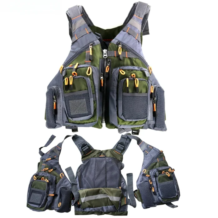 Multi Pocket Buoyancy Vest Sea Professional Portable Life Jacket Night Vision Reflector Sailing Boat Kayak Fishing 3