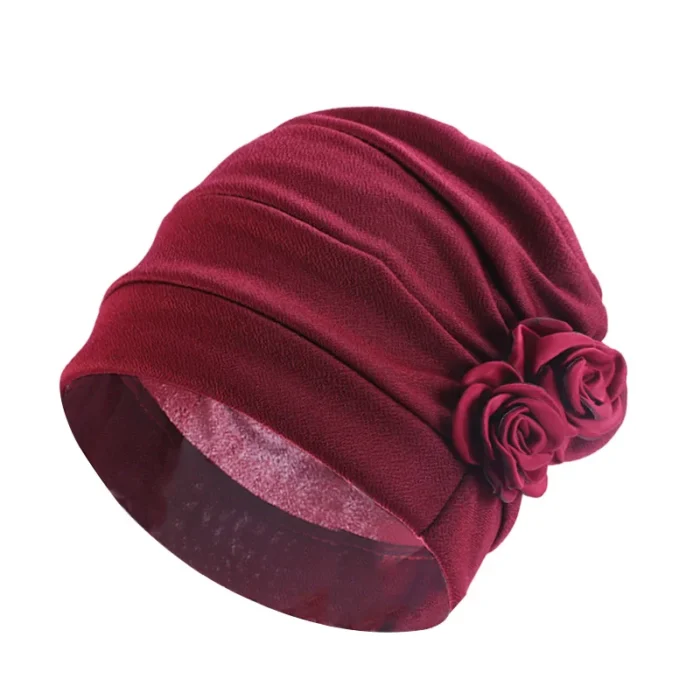 Muslim Fashion Women S Hijabs Flower Muslim Islamic Hijab Chemo Hat Beanies Hiar Loss Cancer Chemo 3