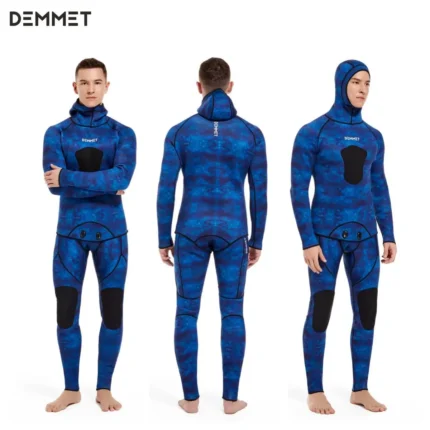 New 3mm Camouflage Wetsuit Long Sleeve Fission Top Pants Crsc Neoprene Submersible For Men Keep Warm 1