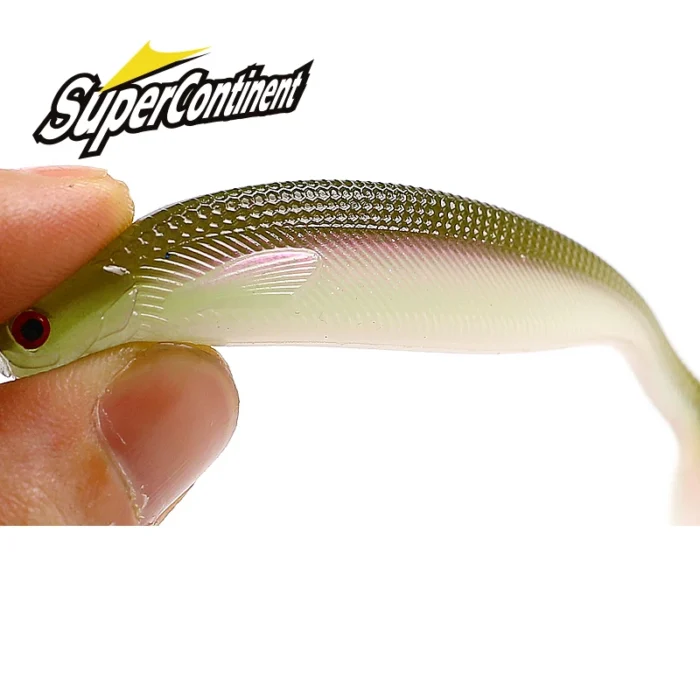 New Supercontinent Shadteez T Tail 5mm 7mm 10mm Pike Zander Predator Fishing 3d Eyes Soft Lure 3