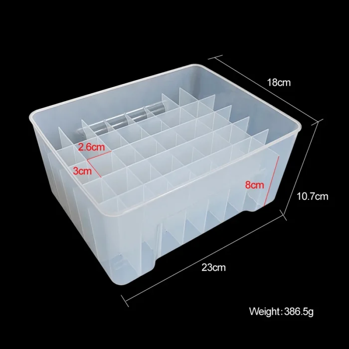 New 40 Grids Plastic Fishing Tackle Box Lined Box Webfoot Octopus Egi Storage Organizer Box Squid 1