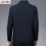 New Brand Men S Jacket Turn Down Collar Men S Jacket Business Casual Solid Color Jacket 3