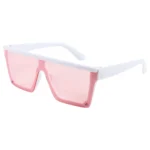 New Fashion Sunglasses Large Frame Integrated Glasses Personality Unique Design For Men And Women Decorative Uv 3