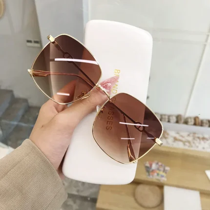 New Large Frame Square Sunglasses Women S Summer Fashion Metal Frame Sun Glasses Women Outdoor Travel 1