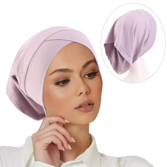 New Muslim Women Inner Cap Forehead Cross Hijab Tube Caps Stretch Islamic Under Scarf Women S