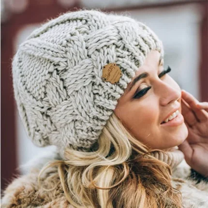 New Winter Beanies Hat For Women Knitted Korea Beanie Thick Skullies Hat Autumn Outdoor Warm Streetwear 1