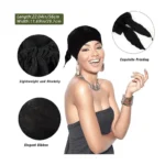 New Women Muslim Hijab Cancer Chemo Cap Turban Beanie Islamic Head Wrap Long Tail Ruffle Pre 1